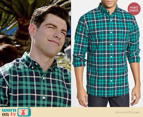 Bonobos Barrington Shirt worn by Max Greenfield on New Girl