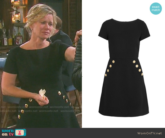 Boutique Moschino Button Trim Dress worn by Kayla Brady (Mary Beth Evans) on Days of our Lives