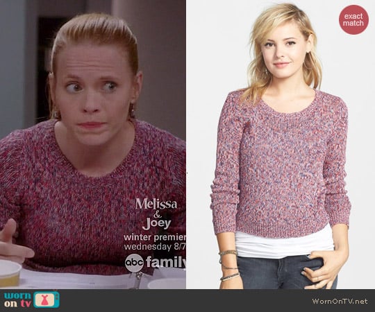 BP Marled Crop Pullover worn by Katie Leclerc on Switched at Birth