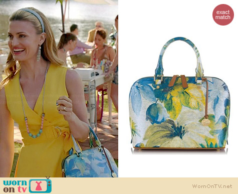 Brahmin Vivian Satchel in Blue Fiji worn by Brooke D'Orsay on Royal Pains