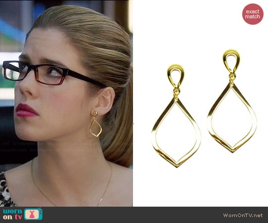 Brooklyn Designs Katia Earrings worn by Felicity Smoak on Arrow