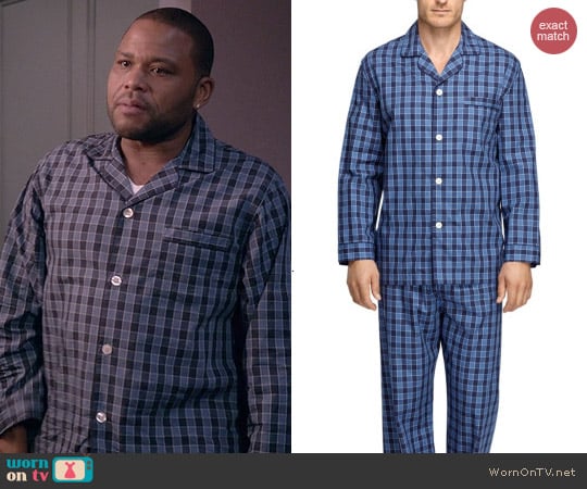 Brooks Brothers Buffalo Check Pajamas worn by Anthony Anderson on Blackish