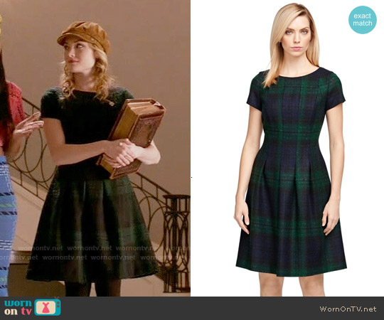 Brooks Brothers Wool Plaid Dress worn by Grace Gardner (Skyler Samuels) on Scream Queens