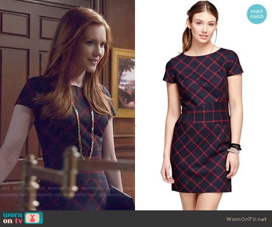 Brooks Brothers Wool Windowpane Dress worn by Abby Whelan (Darby Stanchfield) on Scandal