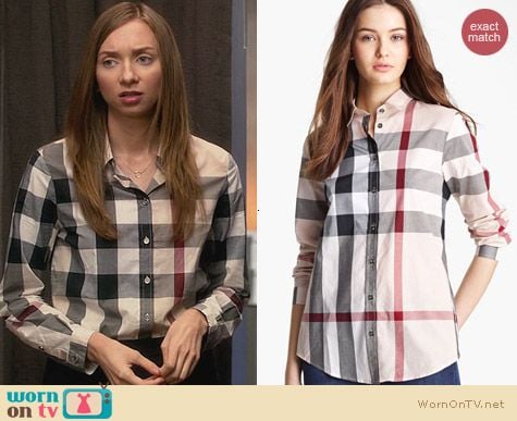 Burberry Brit Check Woven Shirt worn by Lauren Lapkus on House of Lies