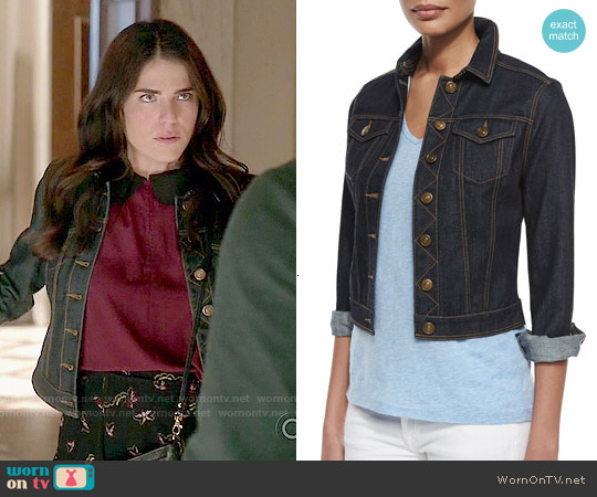 Burberry Brit Denim Cropped Trucker Jacket worn by Laurel Castillo (Karla Souza) on How to Get Away with Murder