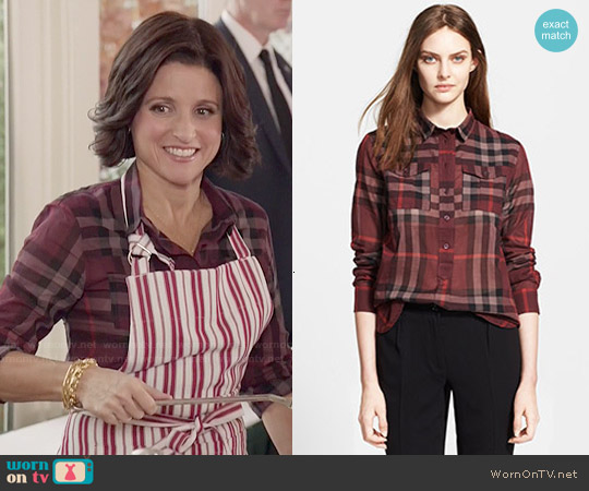 Burberry Brit Woven Check Shirt worn by Selina Meyer (Julia Louis-Dreyfus) on Veep