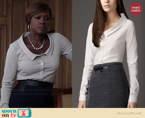 Burberry Dropped Collar Shirt worn by Viola Davis on HTGAWM