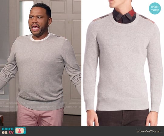 Burberry Jarvis Sweater worn by Andre Johnson (Anthony Anderson) on Black-ish