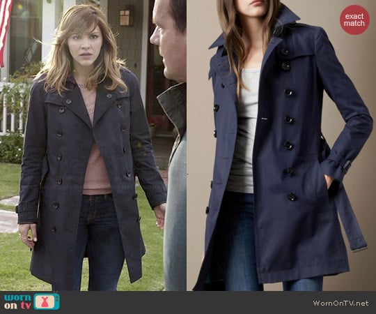 Burberry Mid-Length Cotton Poplin Trench Coat worn by Katharine McPhee on Scorpion