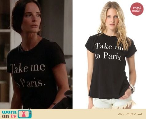 Burn Notice Fashion: Wildfox Take Me To Paris top worn by Gabrielle Anwar