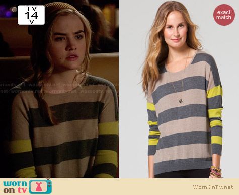 C&C California Mix Stripe Sweater worn by Maddie Hasson on Twisted