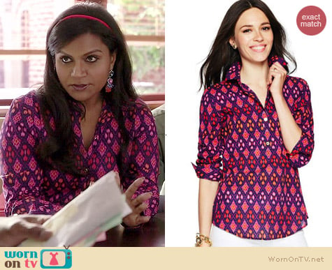 C Wonder Diamond Ikat Tunic worn by Mindy Kaling on The Mindy Project