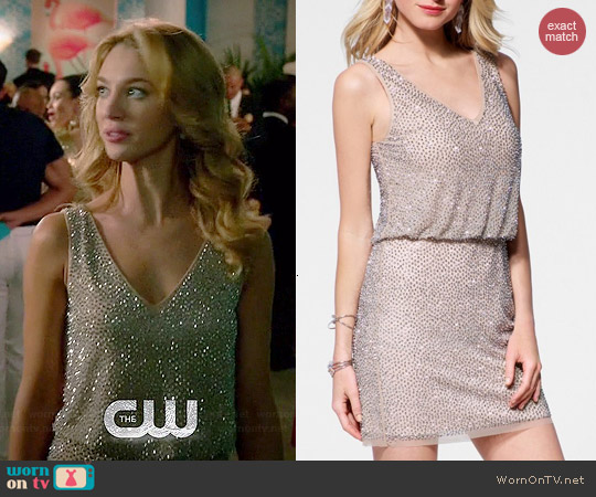 Cache Caviar Beaded Blouson Dress worn by Yael Grobglas on Jane the Virgin