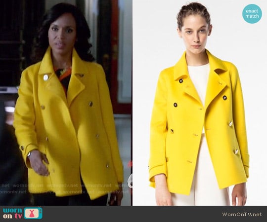 Carolina Herrera Spring 2016 Collection Yellow Jacket worn by Olivia Pope (Kerry Washington) on Scandal