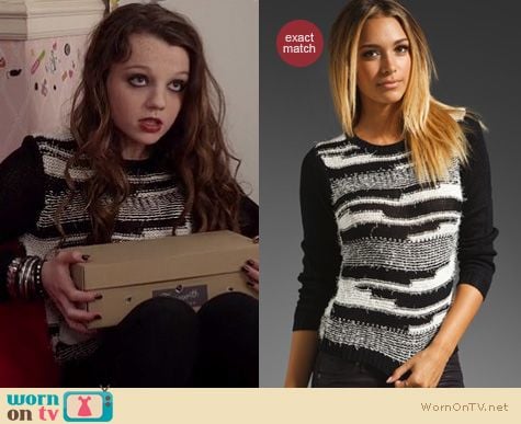 Carrie Diaries Fashion: Alice + Olivia Topanga knit sweater worn by Dorrit Bradshaw