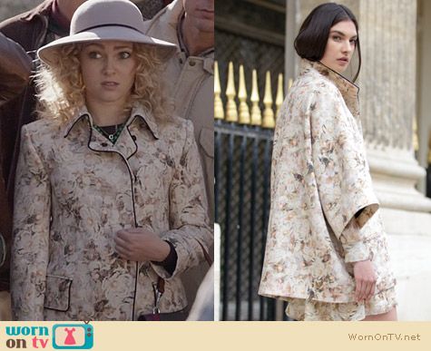 The Carrie Diaries Fashion: Chloe Resort 2012 Collection Floral Coat worn by AnnaSophia Robb