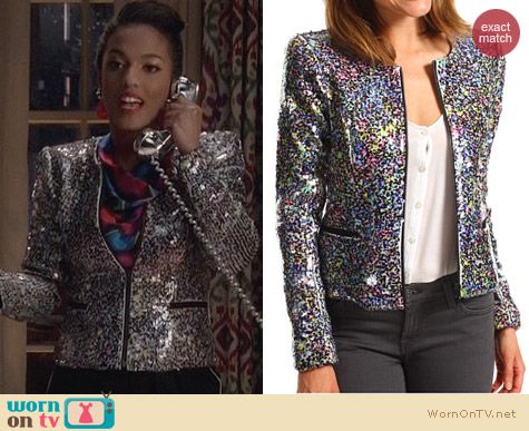 The Carrie Diaries Fashion: Joe's Jeans Opale Sequin Jacket worn by Larissa