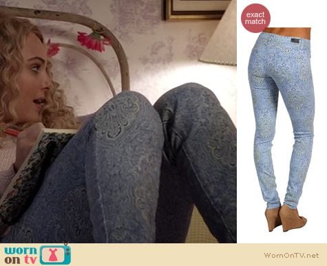 Carrie Diaries Fashion: Paige paisley jeans worn by Anna SophiaRobb