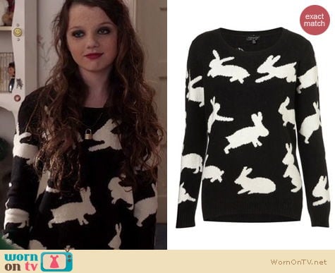 The Carrie Diaries Fashion: Topshop Jumping Bunnies Jumper worn by Stefania Owen