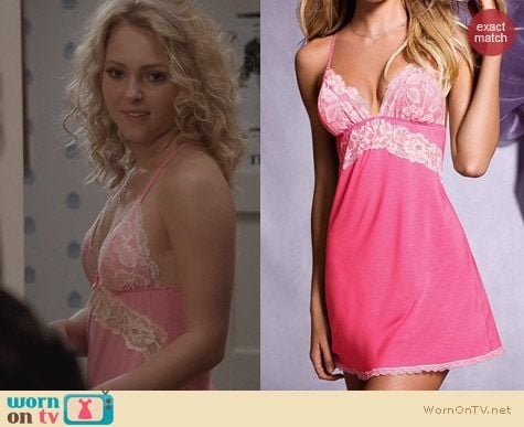 The Carrie Diaries Fashion: Victoria's Secret Super Soft Lace Trim Slip worn by AnnaSophia Robb