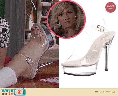 The Carrie Diaries Shoes: Pleaser Allure Platform Sandals worn by Samantha Jones