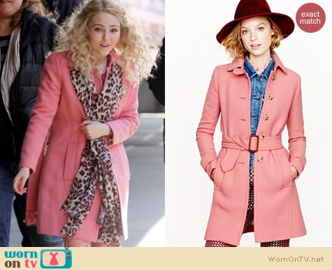 The Carrie Diaries Style: J. Crew double-cloth slim trench worn by AnnaSophia Robb