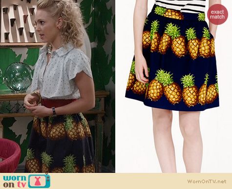 The Carrie Diaries Fashion: J. Crew Ratti Pineapple Skirt worn by AnnaSophia Robb