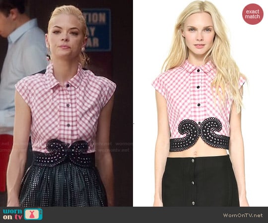 Carven Small Check Poplin Top worn by Lemon Breeland (Jaime King) on Hart of Dixie