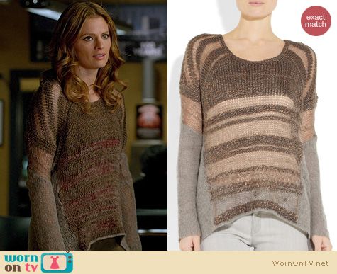 Castle Fashion: Helmut Lang Sweater worn by Stana Katic