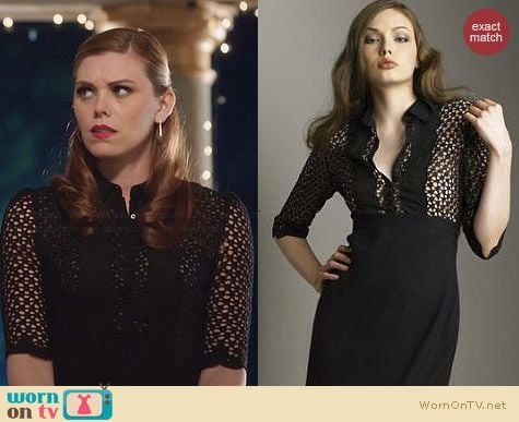 Catherine Malandrino Eyelet Lace Dress worn by Kaitlyn Black on Hart of Dixie