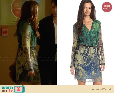 Charlie Jade Piper Silk Chiffon Dress worn by Aimee Teegarden on Star-Crossed