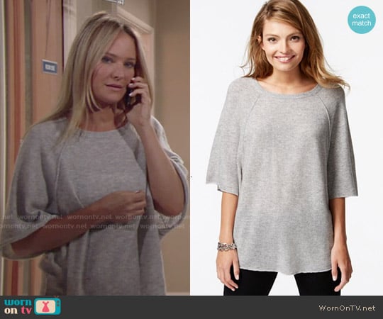 Charter Club Cashmere Raglan Sleeve Sweater worn by Sharon Newman (Sharon Case) on The Young and the Restless