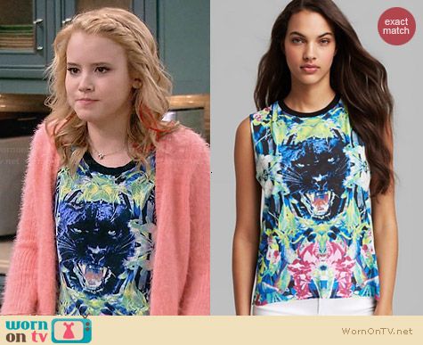 Chaser Black Panther Muscle Tank worn by Taylor Sprietler on Melissa & Joey