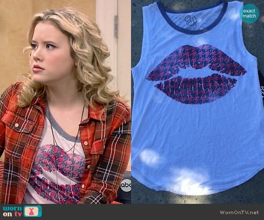 Chaser Winter Kiss Tank worn by Lennox Scanlon (Taylor Spreitler) on Melissa and Joey