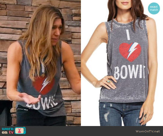 Chaser 'I Heart Bowie' Muscle Tank worn by Josslyn Carver (Jes Macallan) on Mistresses