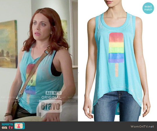 Chaser Rainbow Popsicle Jersey Tank worn by Jo (Alanna Ubach) on Girlfriends Guide to Divorce