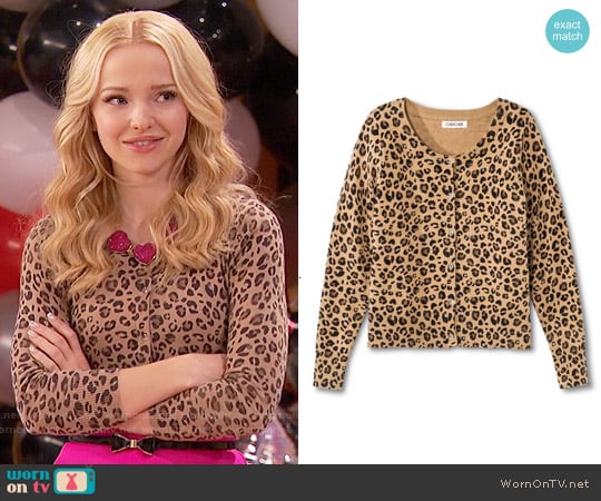 Cherokee Girls' Leopard Cardigan worn by Liv Rooney (Dove Cameron) on Liv and Maddie