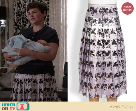 Christopher Kane Pleated Carnation Skirt worn by Ginnifer Goodwin on OUAT