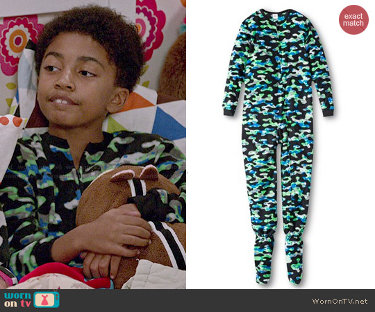 Circo Boys' Camo Print Footed Sleeper worn by Jack Johnson (Miles Brown) on Black-ish