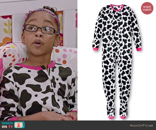 Circo Cow Print Footed Sleeper worn by Diane Johnson (Marsai Martin) on Black-ish