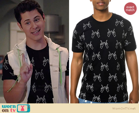 Clashist Glow in the Dark Whatever Tee worn by Michael Willett on Faking It