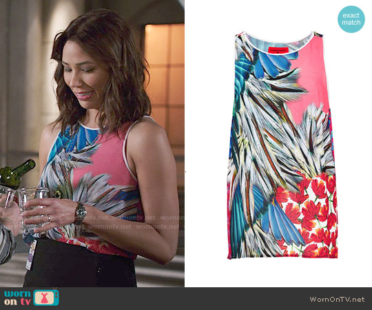 Clover Canyon Carnival Top worn by Angela Montenegro (Michaela Conlin) on Bones