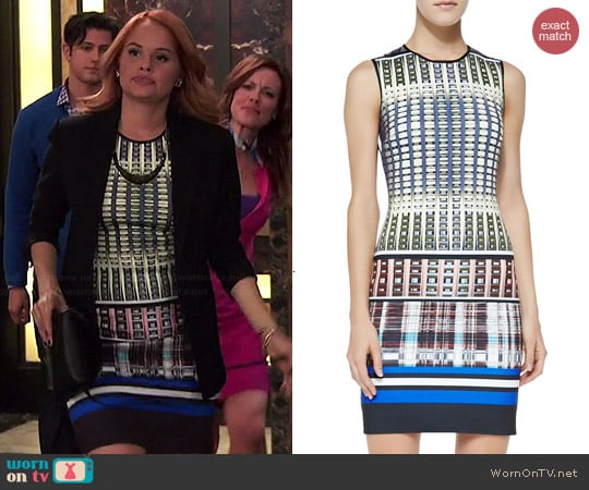 Clover Canyon Donegal Print Dress worn by Debby Ryan on Jessie