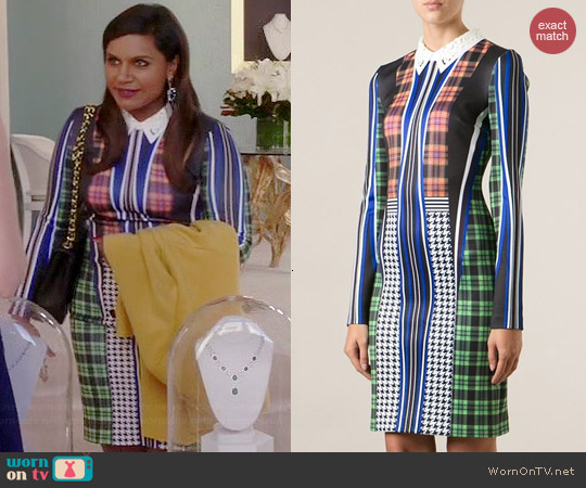 Clover Canyon Dublin Collared Dress worn by Mindy Kaling on The Mindy Project