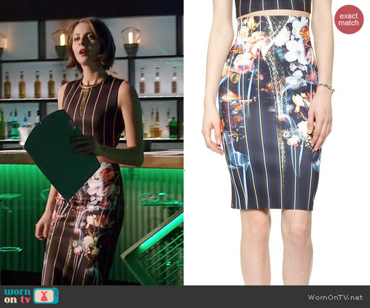 Clover Canyon George Bernard Shaw Pencil Skirt worn by Thea Queen on Arrow