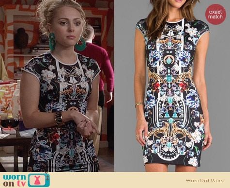 Clover Canyon Gold Panther Dress worn by AnnaSophia Robb on The Carrie Diaries