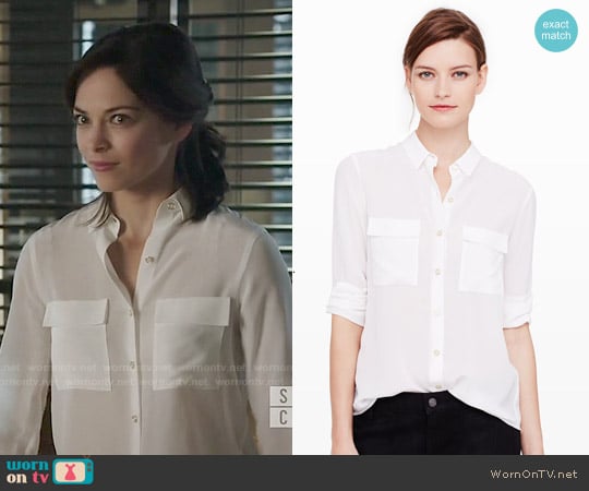 Club Monaco Kaylan Shirt worn by Catherine Chandler (Kristin Kreuk) on Beauty and the Beast