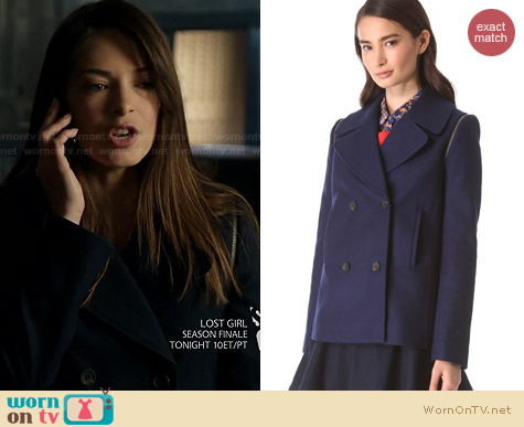 Club Monaco Akira Pea Coat worn by Kristen Kreuk on BATB