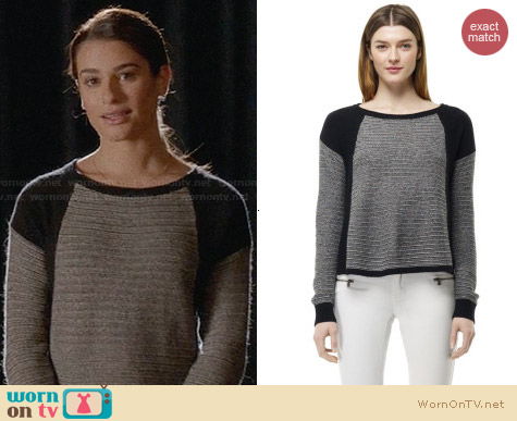 Club Monaco Alexandra Sweater worn by Lea Michele on Glee